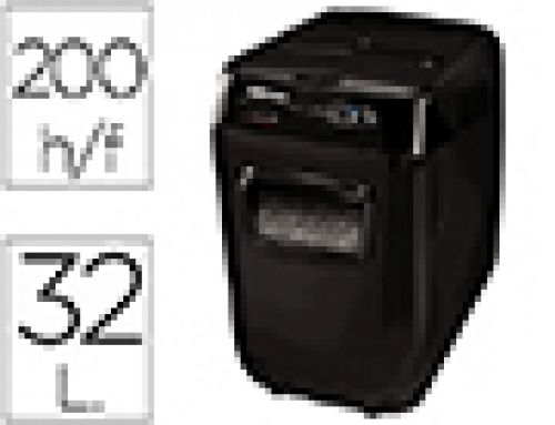Destruidora de documentos fellowes automax 200m capacidade de corte 200 folhas particulas destroi agrafes clips cartoes , Fellowes , 150188 , 50043859726627